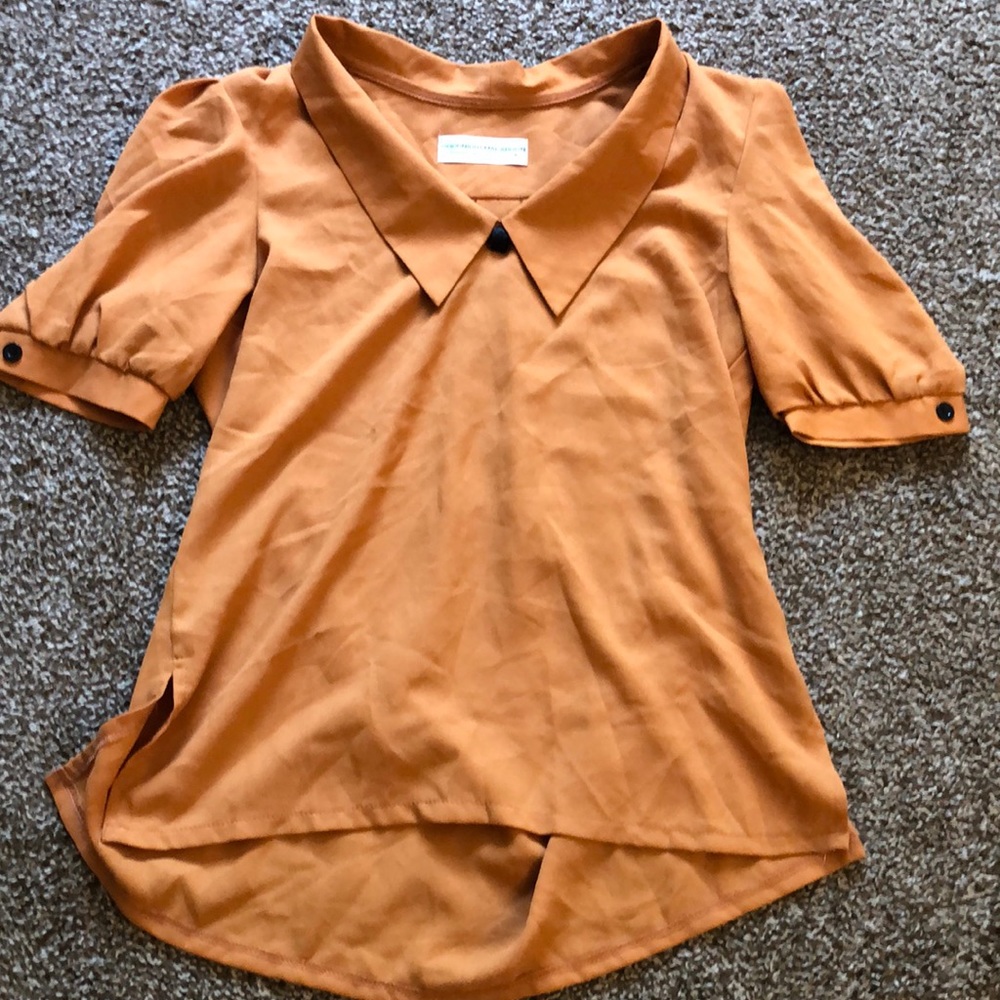 Goodnight macaroon orange blouse short sleeve